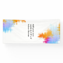 Custom Indoor Vertical Banner with  Border