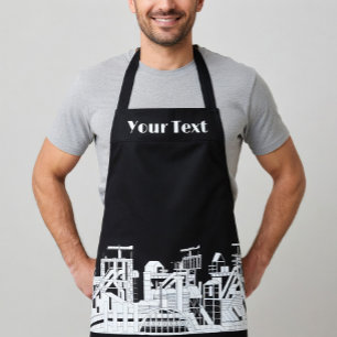 Custom Industrial Metallurgical Combine Silhouette Apron
