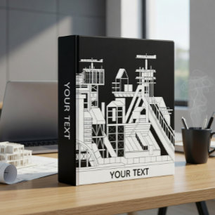 Custom Industrial Metallurgical Combine Silhouette Binder