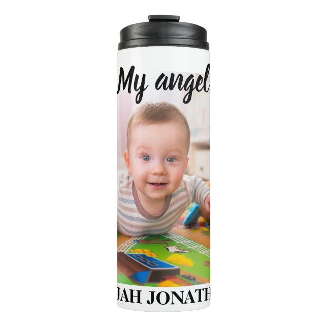 Custom Infant Toddler Child Photo Template Thermal Tumbler (Front)