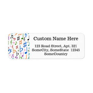 Custom Info; Many Colourful Music Notes and Symbol