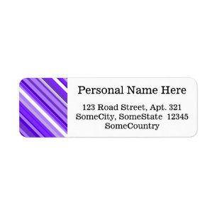 Custom Info + Purple and White Striped Pattern