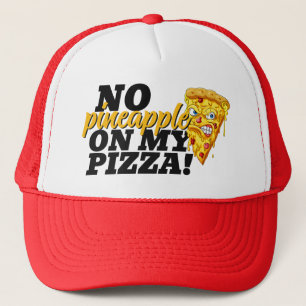Custom Ingredient Angry Pizza Trucker Hat