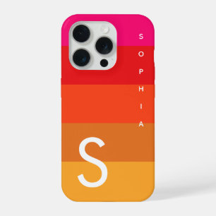 Custom Initial and Name Phone Case Bright Colour