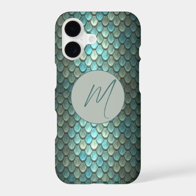 Custom initial blue scales textured (Back)