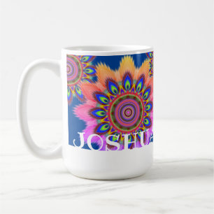 Custom initial BOHO coffee mug Mandala pattern