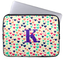Custom Initial Cute Hearts Pattern