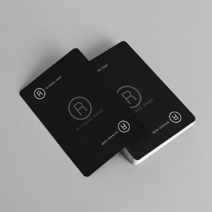 Custom Initial Letter & Name BLACK Playing Cards