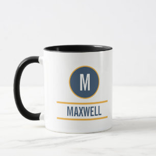 Custom initial letter name monogram mug
