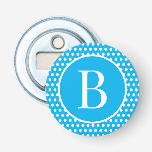 Custom initial letter Polka Dot Bottle Opener