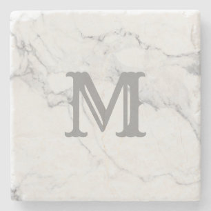 Custom Initial Marble Design Stone Coaster