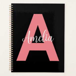 Custom Initial Modern Print Personalized Monogram Planner