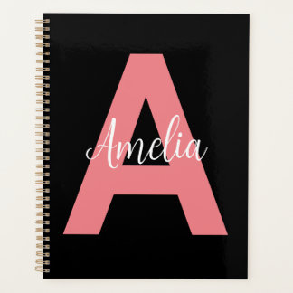 Custom Initial Modern Print Personalized Monogram Planner
