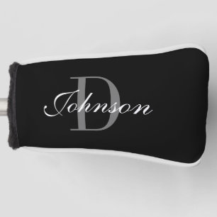 Custom initial monogram golf head putter cover