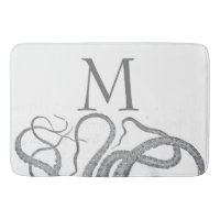 Custom initial monogram nautical octopus kraken