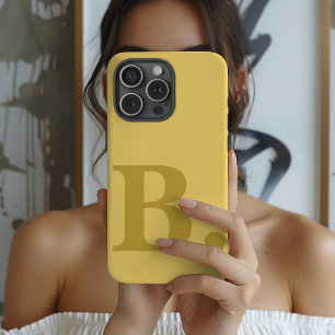 Custom Initial Name Yellow Phone Case Gift for Mom