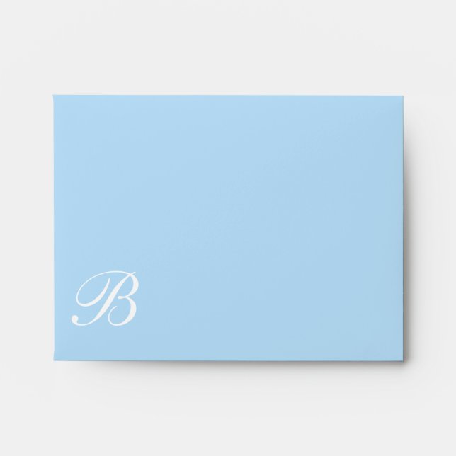 Custom Initial Note Card Envelope (Front)