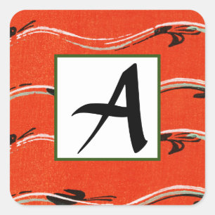 CUSTOM INITIAL RED  ENVELOPE SEAL