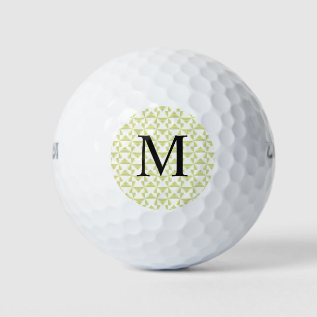 Custom Initial Sage Pinwheels Golf Balls (Front)