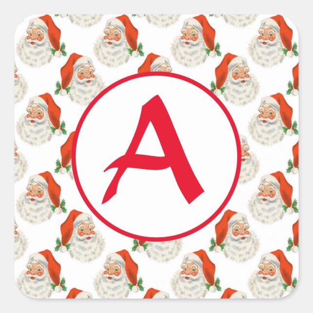 CUSTOM INITIAL SQUARE STICKER (Front)