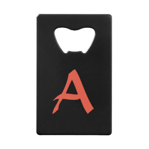 CUSTOM INITIAL Stainless Steel Bottle Opener Credit Card Bottle Opener