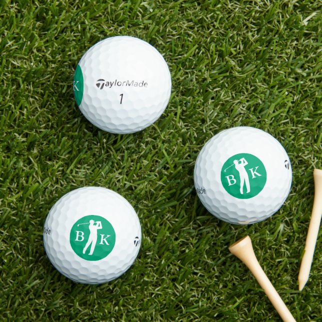 Custom Initials | Create Your Own Golfer  Golf Balls (Insitu Grass)