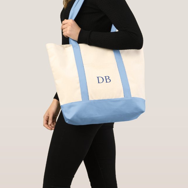 Custom Initials Jumbo Tote Bag (Devant (produit))