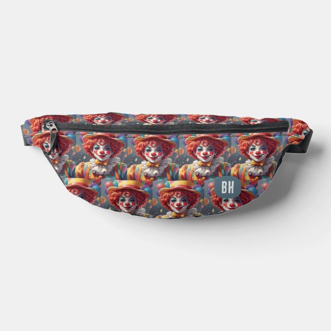 Custom Initials Monogram Clowns Fanny Pack (Lay Down)