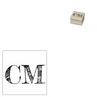 Custom Initials Personalized Rubber Stamp