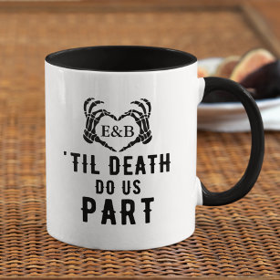 Custom Initials Til Death Do Us Part Wedding Mug