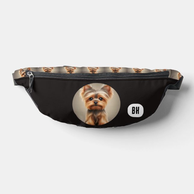 Custom Initials Yorkshire Terrier Yorkie Dog Fanny Pack (Lay Down)
