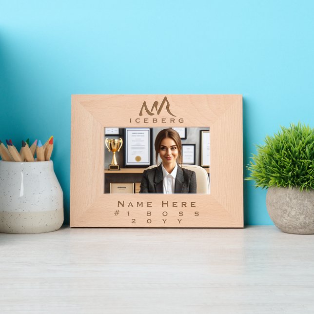 Custom Inspirational Abstract Iceberg Line Art Etched Frames (Creator Uploaded)