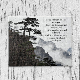 Custom Inspirational bible verse from Isaiah  Jigsaw Puzzle