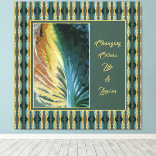 Custom Inspirational Changing Colours Autumn Leaf Canvas Print