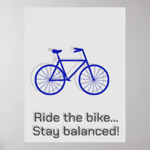 Custom Inspirational Life Lessons, Bike Line Art Poster