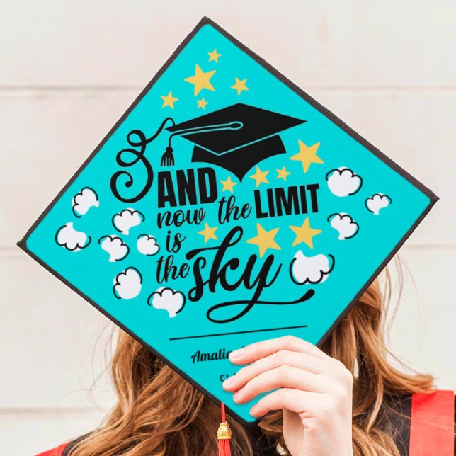 Custom inspirational personalized name year graduation cap topper (Creator Uploaded)
