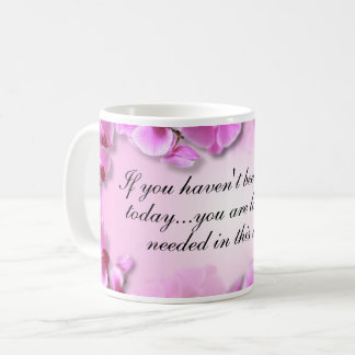 Custom Inspirational Pink Orchid Coffee Mug