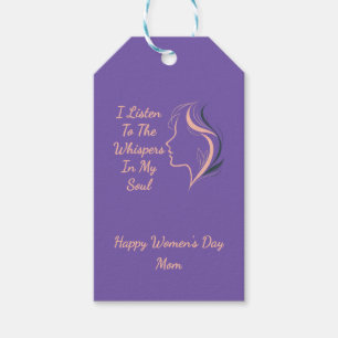 Custom Inspirational Purple Gift Tag