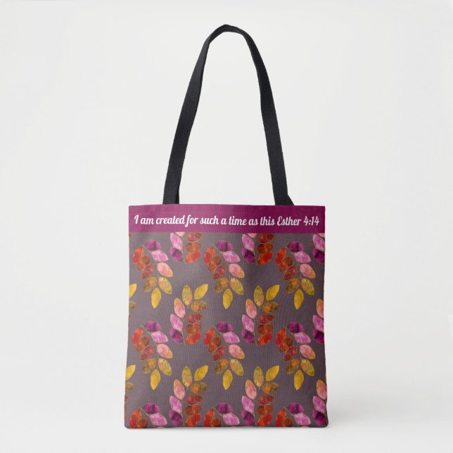 Custom Inspirational  Quote/ Message/Name Tote Bag (Front)