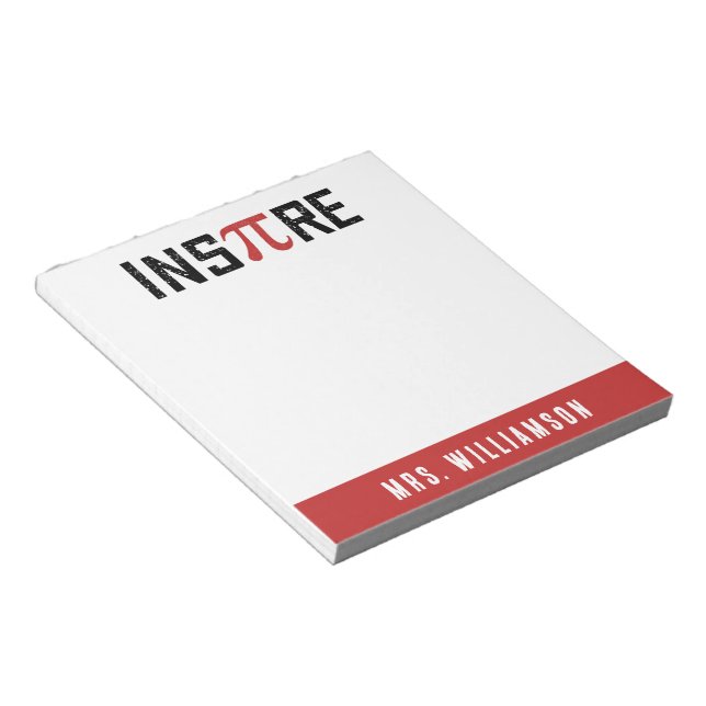 Custom InsPire Pi day | Happy Pi day Math Gifts Notepad (Angled)