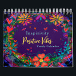 Custom Inspirivity Small Positive Vibes Calendar<br><div class="desc">New 2023 design! Need a perfect gift that lasts all year round? These positive vibes calendars are great for coworkers, family and friends. This colourful and inspirational calendar is the perfect addition to any wall. The bright colours and inspirational quotes will stand out for all to see. When the year...</div>