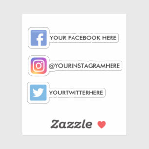 Custom Instagram Facebook Twitter Social Media