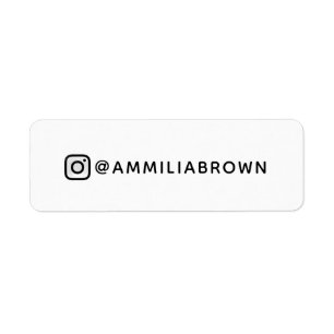 Custom Instagram Label   Social Media Name Tag