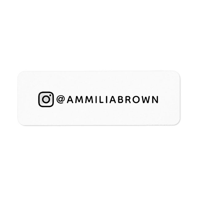 Custom Instagram Label | Social Media Name Tag (Front)
