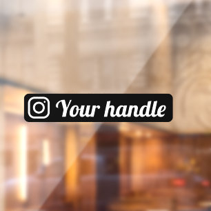 Custom Instagram Logo handle window car decal 