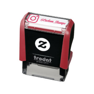 Custom Instagram Name, Follow me on Instagram Self Self-inking Stamp