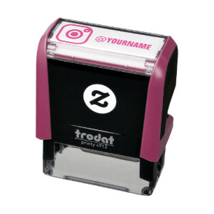 Custom Instagram Name, Follow me on Instagram Self Self-inking Stamp