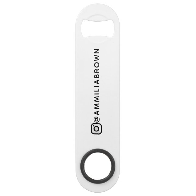 Custom Instagram Name | Personalized Social Bar  Key (Front)