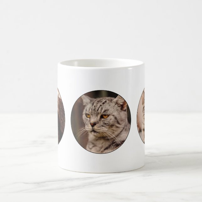 Custom Instagram Pet Round Photo Personalized Coffee Mug (Center)