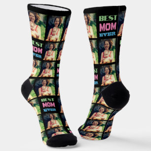 Custom instagram photo best mom ever socks